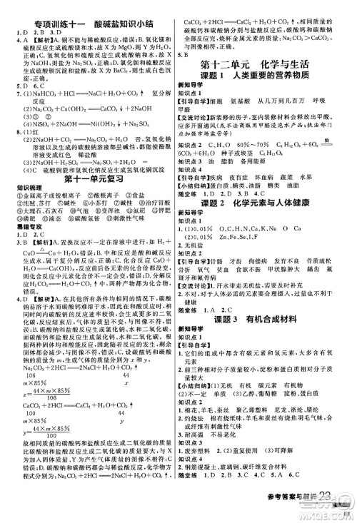 延边大学出版社2024年春品至教育一线课堂九年级化学全一册人教版答案