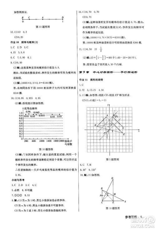 龙门书局2024年春启东中学作业本七年级数学下册江苏版答案