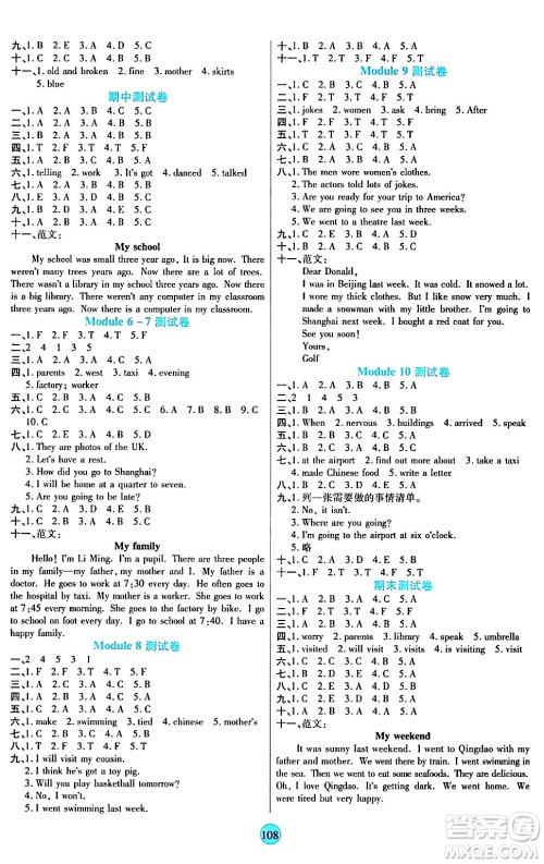天津科学技术出版社2024年春云顶课堂五年级英语下册外研版答案 天津科学技术出版社2024年春云顶课堂五年级英语下册外研版答案