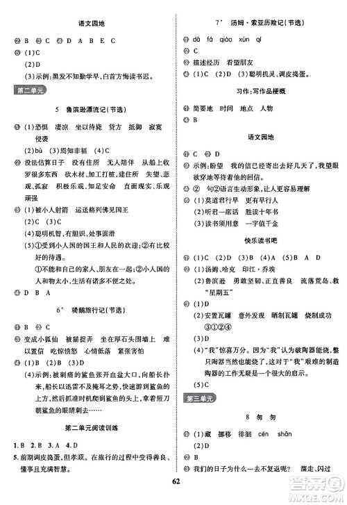 沈阳出版社2024年春培优小状元优秀三好生分层作业六年级语文下册通用版答案 沈阳出版社2024年春培优小状元优秀三好生分层作业六年级语文下册通用版答案