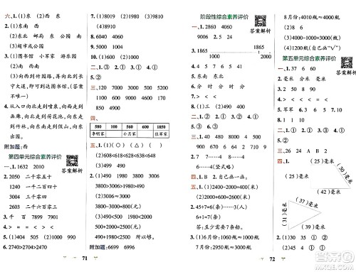 陕西师范大学出版总社有限公司2024年春小学学霸冲A卷二年级数学下册苏教版答案