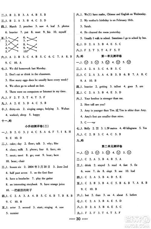 河北少年儿童出版社出版社2024年春轻松练一线课堂六年级英语下册人教版答案 河北少年儿童出版社出版社2024年春轻松练一线课堂六年级英语下册人教版答案