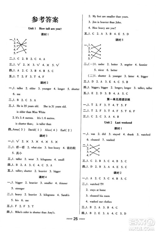 河北少年儿童出版社出版社2024年春轻松练一线课堂六年级英语下册人教版答案 河北少年儿童出版社出版社2024年春轻松练一线课堂六年级英语下册人教版答案