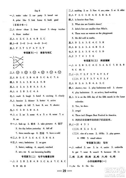 河北少年儿童出版社出版社2024年春轻松练一线课堂六年级英语下册人教版答案 河北少年儿童出版社出版社2024年春轻松练一线课堂六年级英语下册人教版答案
