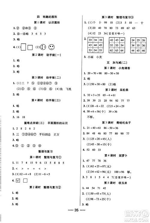 河北少年儿童出版社出版社2024年春轻松练一线课堂一年级数学下册北师大版答案 河北少年儿童出版社出版社2024年春轻松练一线课堂一年级数学下册北师大版答案