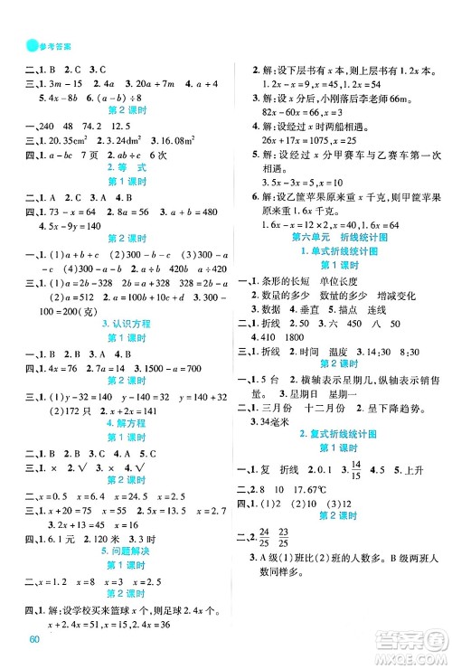 安徽师范大学出版社2024年春品优课堂五年级数学下册西师版答案 安徽师范大学出版社2024年春品优课堂五年级数学下册西师版答案