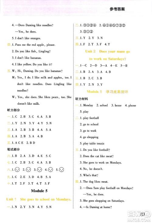 陕西师范大学出版总社有限公司2024年春黄冈同步练一日一练三年级英语下册外研版三起点答案