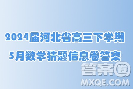 2024届河北省高三下学期5月数学猜题信息卷答案