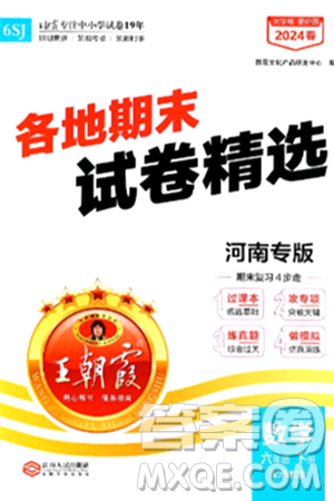 江西人民出版社2024年春王朝霞各地期末试卷精选六年级数学下册苏教版河南专版答案