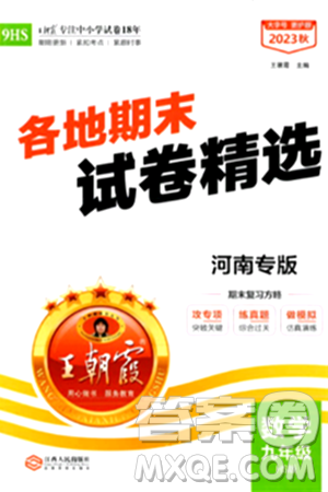 江西人民出版社2024年春王朝霞各地期末试卷精选九年级数学下册华师版河南专版答案