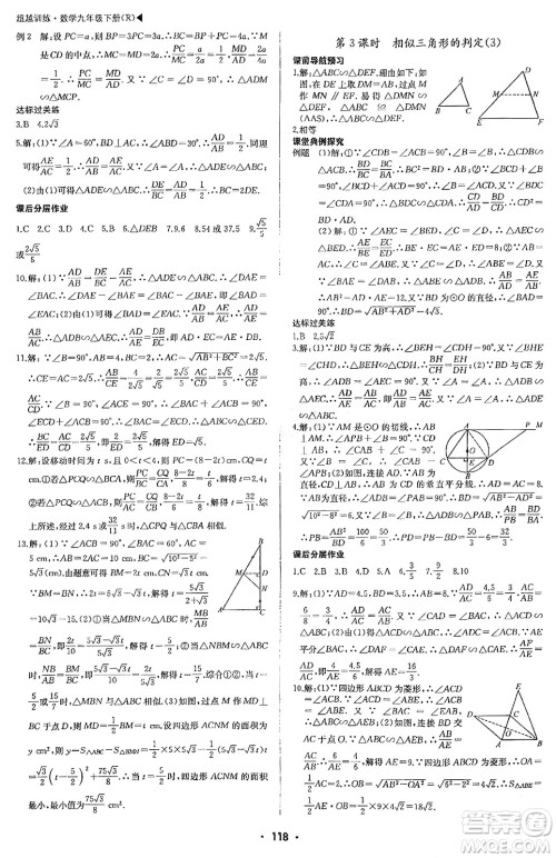 内蒙古大学出版社2024年春超越训练九年级数学下册人教版答案 内蒙古大学出版社2024年春超越训练九年级数学下册人教版答案