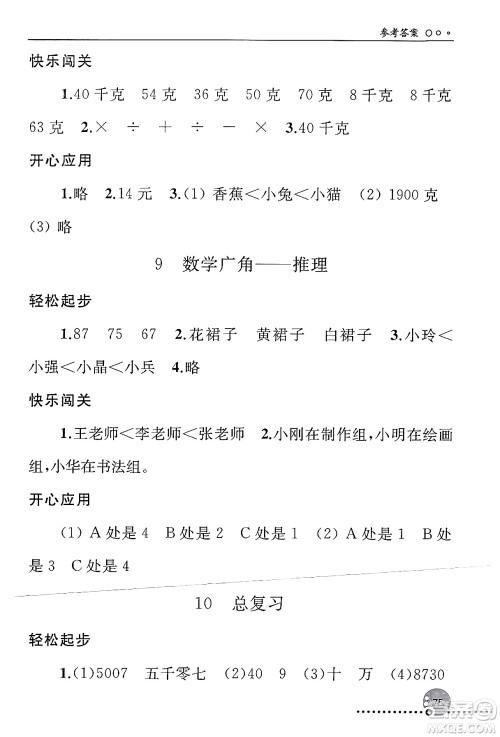 人民教育出版社2024年春义务教育教科书同步练习册二年级数学下册人教版答案 人民教育出版社2024年春义务教育教科书同步练习册二年级数学下册人教版答案