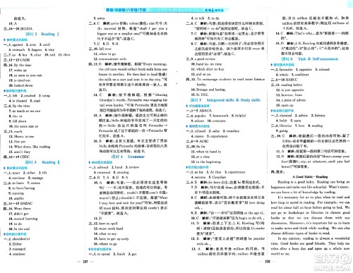 安徽教育出版社2024年春新编基础训练八年级英语下册译林版安徽专版答案