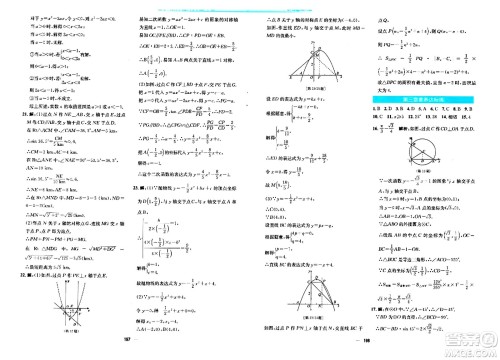 安徽教育出版社2024年春新编基础训练九年级数学下册北师大版答案