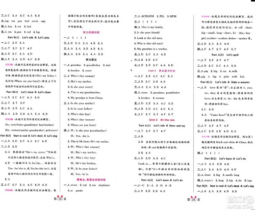 安徽师范大学出版社2024年春训练达人三年级英语下册人教PEP版浙江专版答案 安徽师范大学出版社2024年春训练达人三年级英语下册人教PEP版浙江专版答案