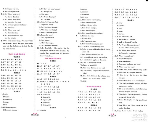 安徽师范大学出版社2024年春训练达人三年级英语下册人教PEP版浙江专版答案 安徽师范大学出版社2024年春训练达人三年级英语下册人教PEP版浙江专版答案