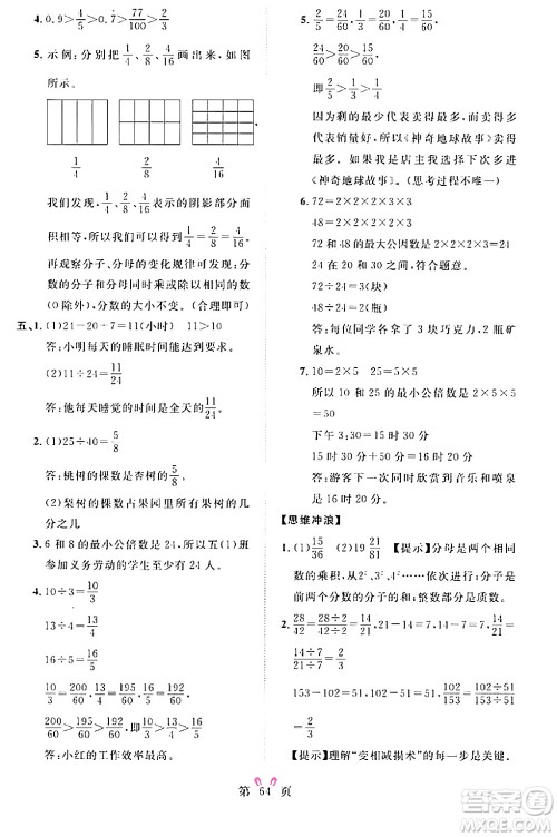 安徽师范大学出版社2024年春训练达人五年级数学下册人教版山东专版答案 安徽师范大学出版社2024年春训练达人五年级数学下册人教版山东专版答案