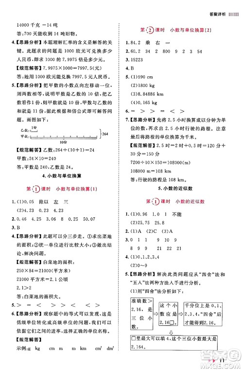 安徽师范大学出版社2024年春训练达人四年级数学下册人教版山东专版答案 安徽师范大学出版社2024年春训练达人四年级数学下册人教版山东专版答案