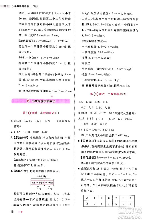 安徽师范大学出版社2024年春训练达人四年级数学下册人教版山东专版答案 安徽师范大学出版社2024年春训练达人四年级数学下册人教版山东专版答案