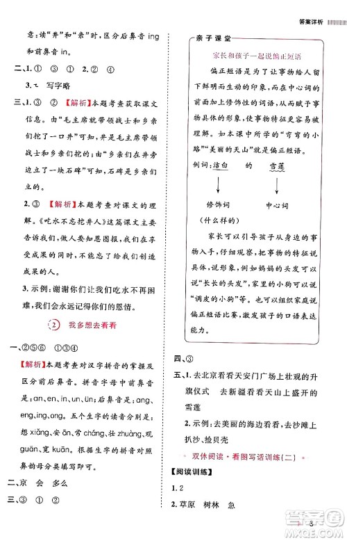 安徽师范大学出版社2024年春训练达人一年级语文下册人教版福建专版答案 安徽师范大学出版社2024年春训练达人一年级语文下册人教版福建专版答案