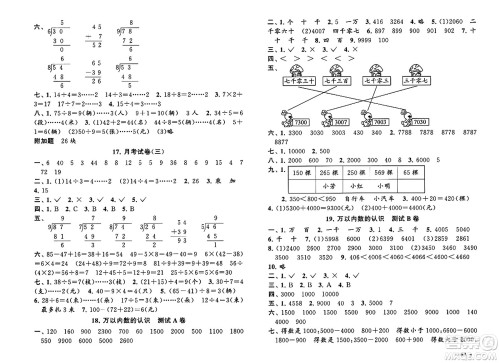 黄山书社2024年春启东黄冈大试卷二年级数学下册人教版答案 黄山书社2024年春启东黄冈大试卷二年级数学下册人教版答案