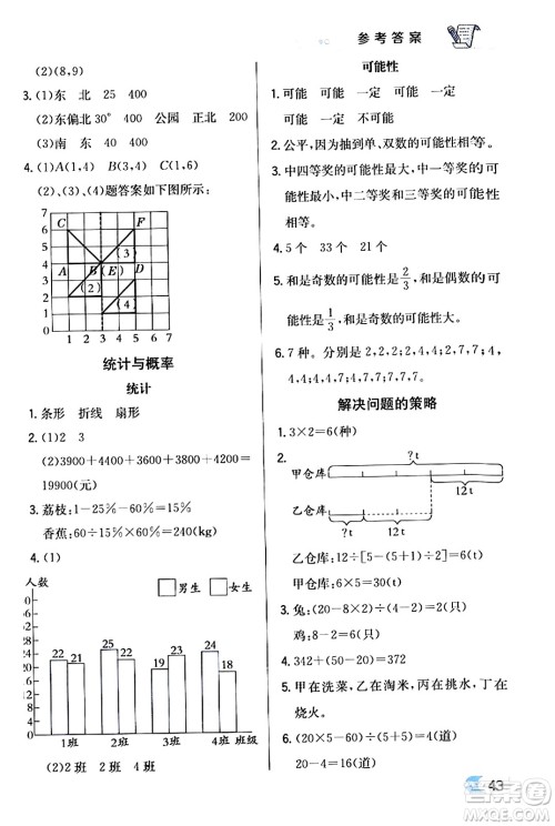 辽海出版社2024年春解透教材六年级数学下册北师大版答案