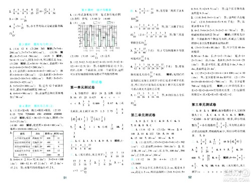 浙江教育出版社2024年春精准学与练五年级数学下册北师大版答案