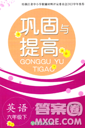 浙江教育出版社2024年春巩固与提高六年级英语下册通用版答案 浙江教育出版社2024年春巩固与提高六年级英语下册通用版答案