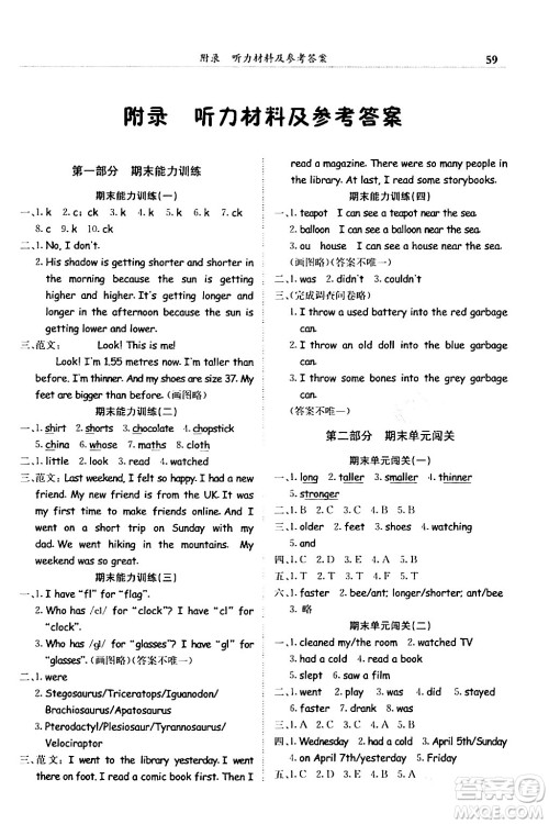 龙门书局2024年春黄冈小状元满分冲刺微测验期末复习专用六年级英语下册人教PEP版答案 龙门书局2024年春黄冈小状元满分冲刺微测验期末复习专用六年级英语下册人教PEP版答案