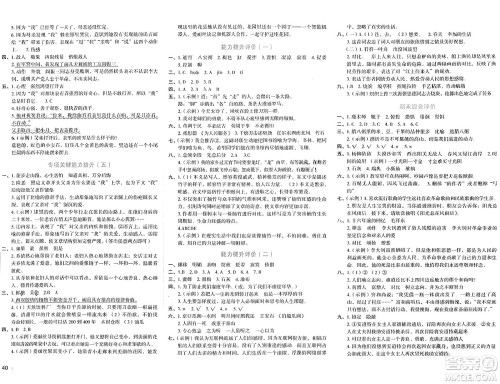 湖南教育出版社2024年春学科素养与能力提升六年级语文下册通用版答案 湖南教育出版社2024年春学科素养与能力提升六年级语文下册通用版答案