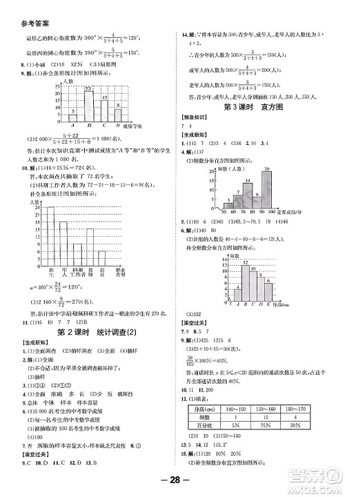 延边大学出版社2024年春全程突破初中同步导学案七年级数学下册人教版答案