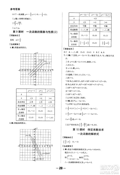 延边大学出版社2024年春全程突破初中同步导学案八年级数学下册人教版答案
