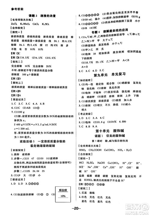 延边大学出版社2024年春全程突破初中同步导学案九年级化学下册人教版答案 延边大学出版社2024年春全程突破初中同步导学案九年级化学下册人教版答案