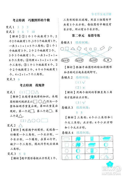 西安出版社2024年春黄冈随堂练一年级数学下册苏教版答案
