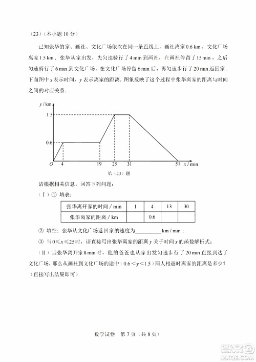 2024天津中考物理真题答案 2024天津中考物理真题答案