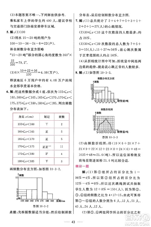 吉林教育出版社2024年春三维数字课堂七年级数学下册人教版答案