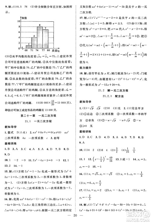 南方出版社2024年春新活力暑假总动员八年级数学全一册人教版答案