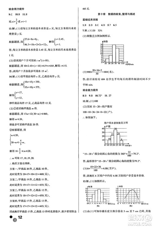 安徽大学出版社2024年春假期总动员暑假必刷题七年级数学人教版答案