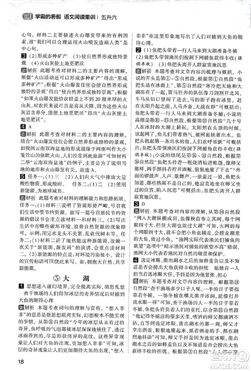 宁夏人民教育出版社2024年春经纶学霸学霸的暑假语文阅读集训五升六年级语文人教版答案 宁夏人民教育出版社2024年春经纶学霸学霸的暑假语文阅读集训五升六年级语文人教版答案