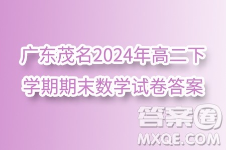广东茂名2024年高二下学期期末数学试卷答案