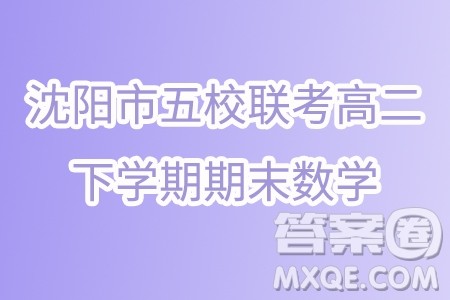 2024年辽宁沈阳市五校联考高二下学期期末数学试题答案