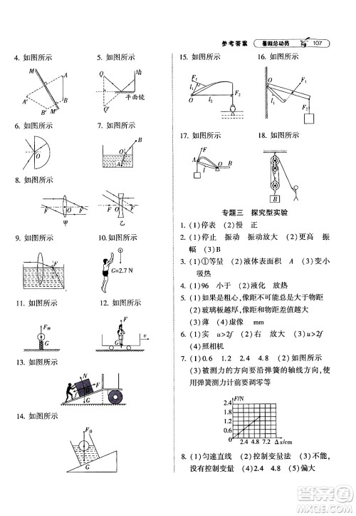 宁夏人民教育出版社2024年经纶学典暑假总动员八年级物理人教版答案