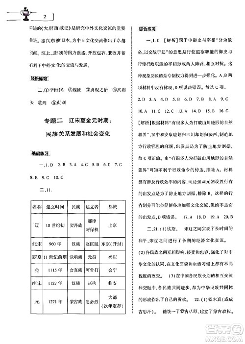 大象出版社2024年历史暑假作业本七年级历史人教版答案 大象出版社2024年历史暑假作业本七年级历史人教版答案