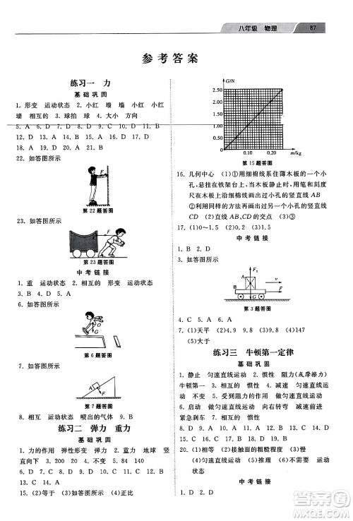河北美术出版社2024年暑假生活八年级物理通用版答案 河北美术出版社2024年暑假生活八年级物理通用版答案