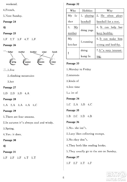 大连理工大学出版社2024年假期伙伴暑假作业五年级英语外研版一起点答案
