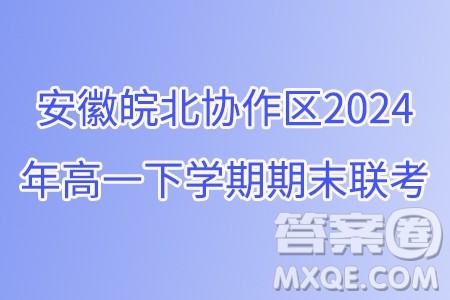 安徽皖北协作区2024年高一下学期期末联考数学试卷答案 安徽皖北协作区2024年高一下学期期末联考数学试卷答案