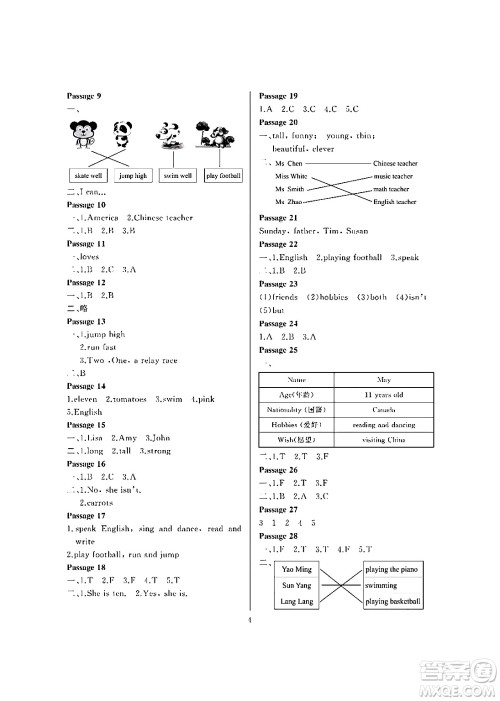 大连理工大学出版社2024年假期伙伴暑假作业四年级英语辽师版葫芦岛专版三起点答案