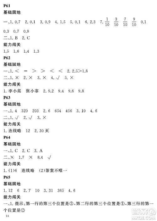 大连理工大学出版社2024年假期伙伴暑假作业三年级数学通用版答案 大连理工大学出版社2024年假期伙伴暑假作业三年级数学通用版答案