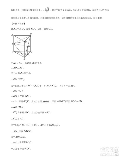 广东省深圳外国语学校高中园2025届高三入学摸底考试数学试卷答案