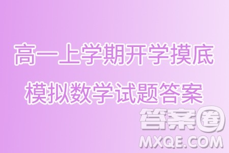 浙江杭州地区2024-2025学年高一上学期开学摸底模拟数学试题答案 浙江杭州地区2024-2025学年高一上学期开学摸底模拟数学试题答案